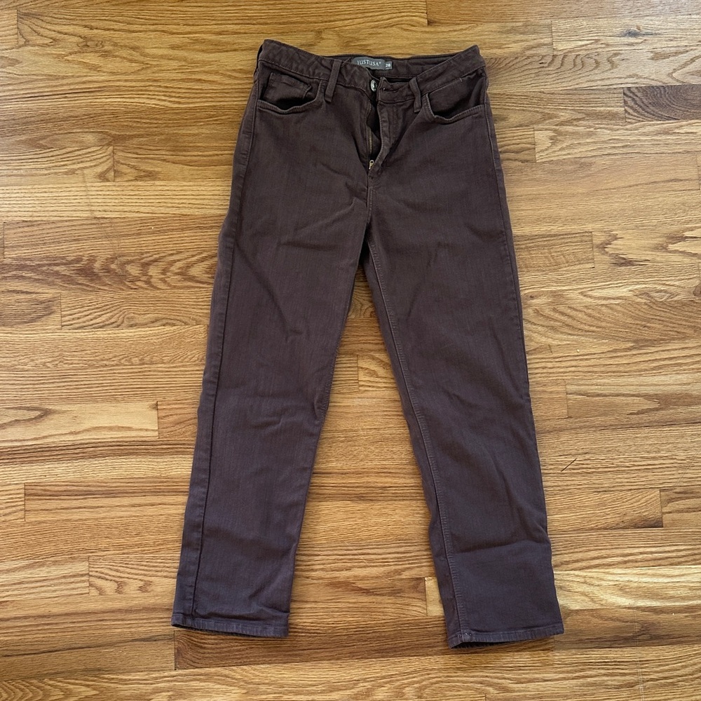 Plum Cropped Jeans